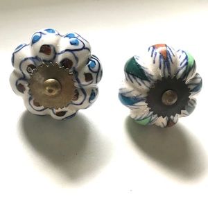 Ceramic & Antique Brass Knobs
